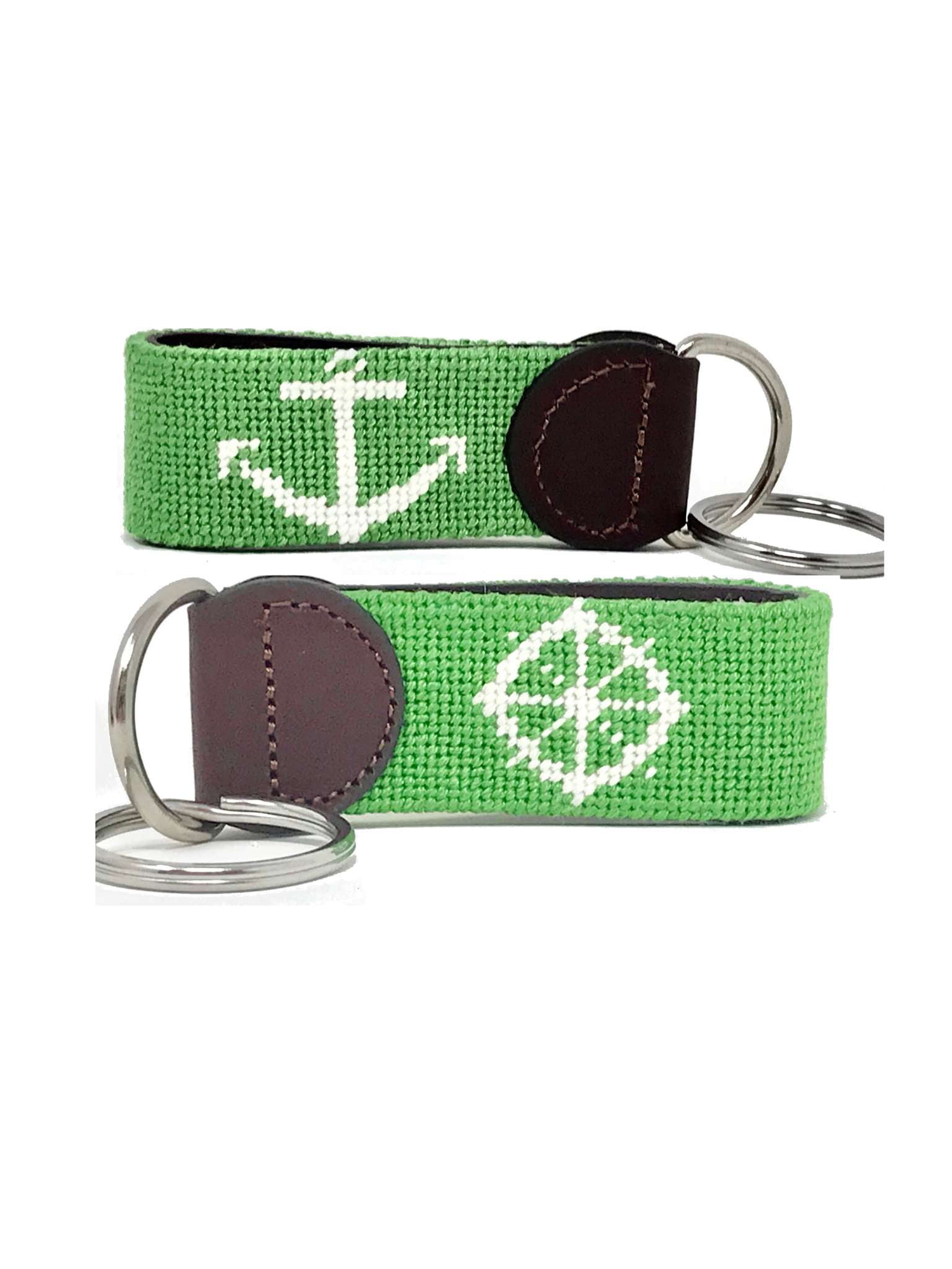 Needlepoint Key Fob - Anchor design / Baldwin Belts