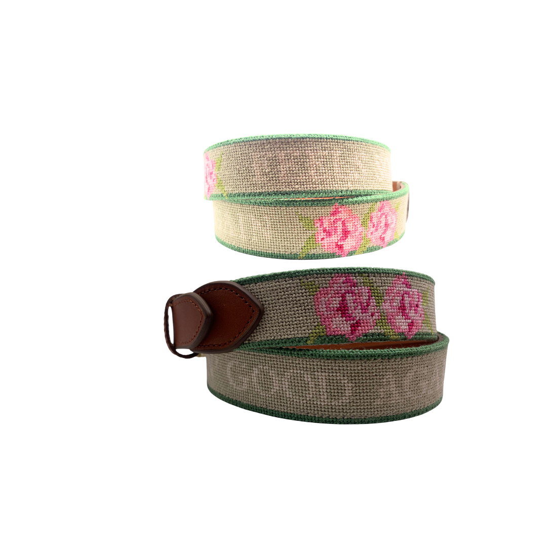 Needlepoint Rose Belt