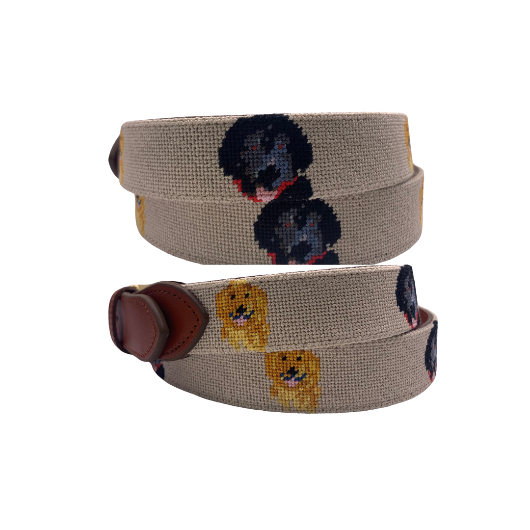 Needlepoint Bernese Mountain dog Belt