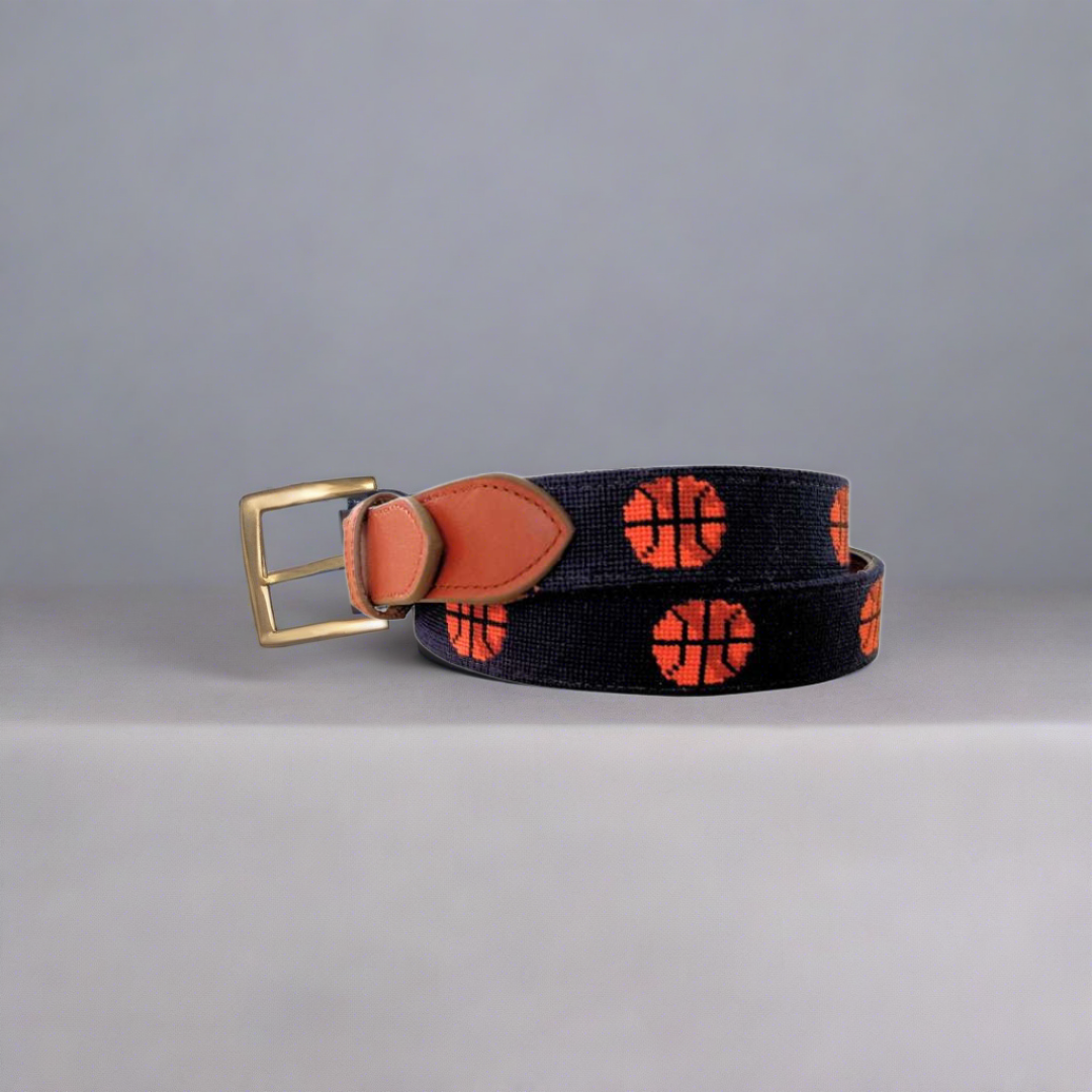 Basketball Needlepoint Belt