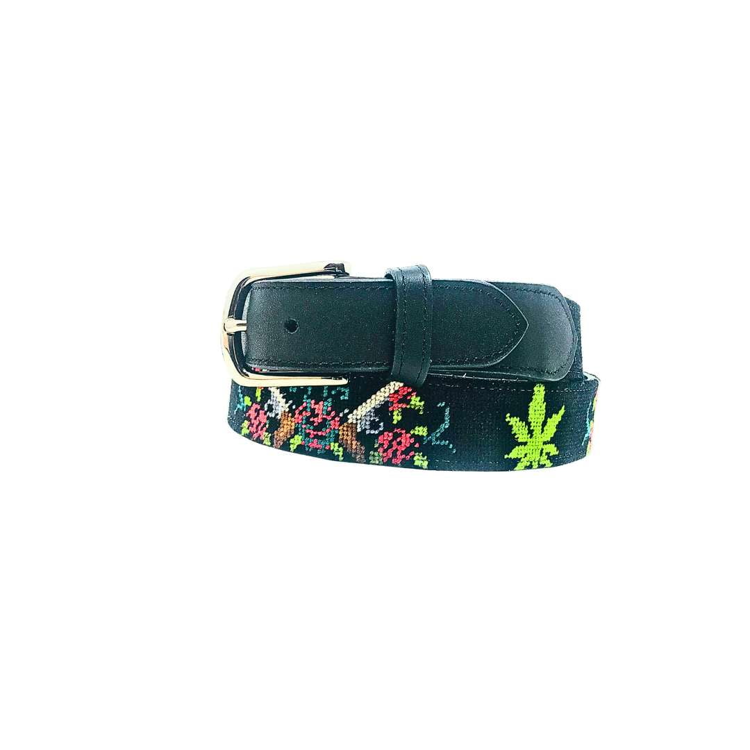 Rose Needlepoint Belt