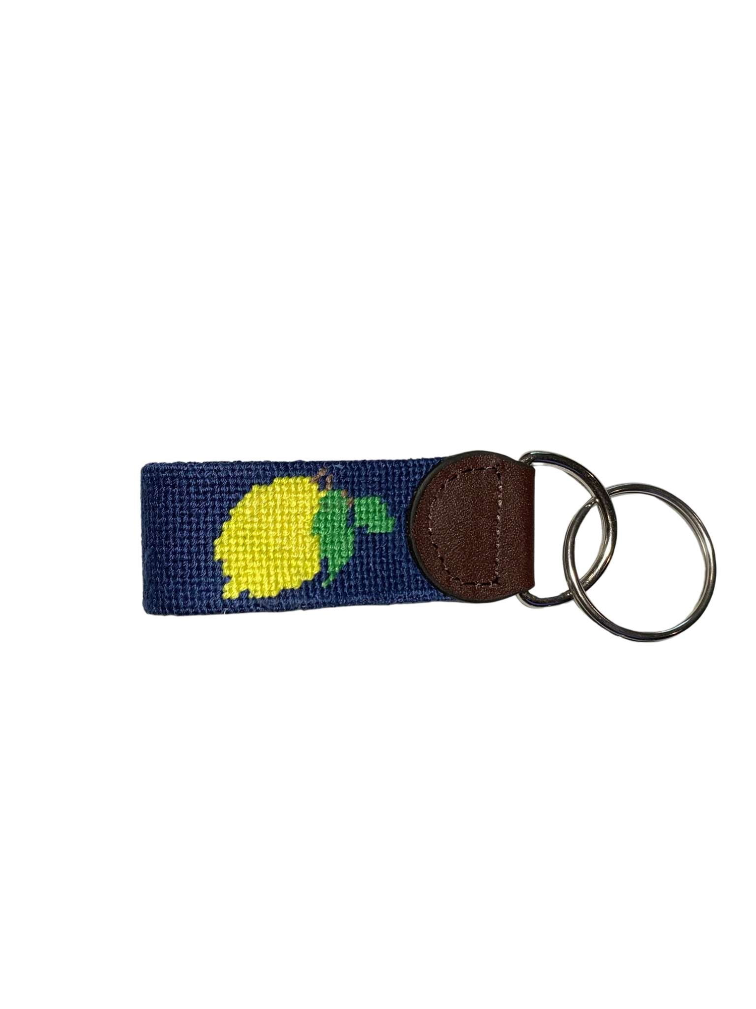 Needlepoint Key Fob - Lemon Design / Baldwin Belt