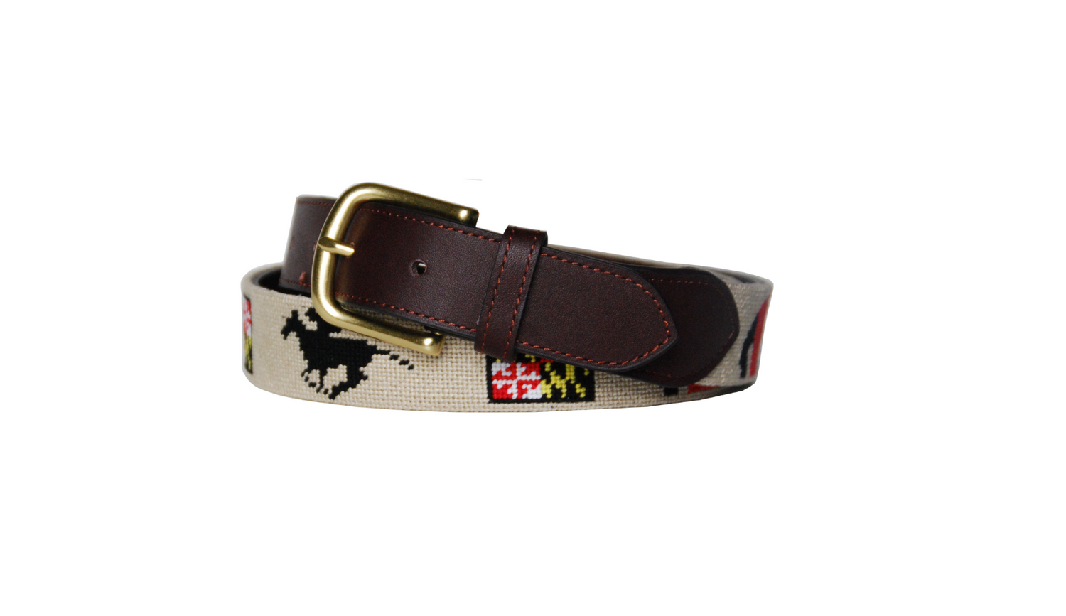 Needlepoint Belt- Maryland horse Jockey