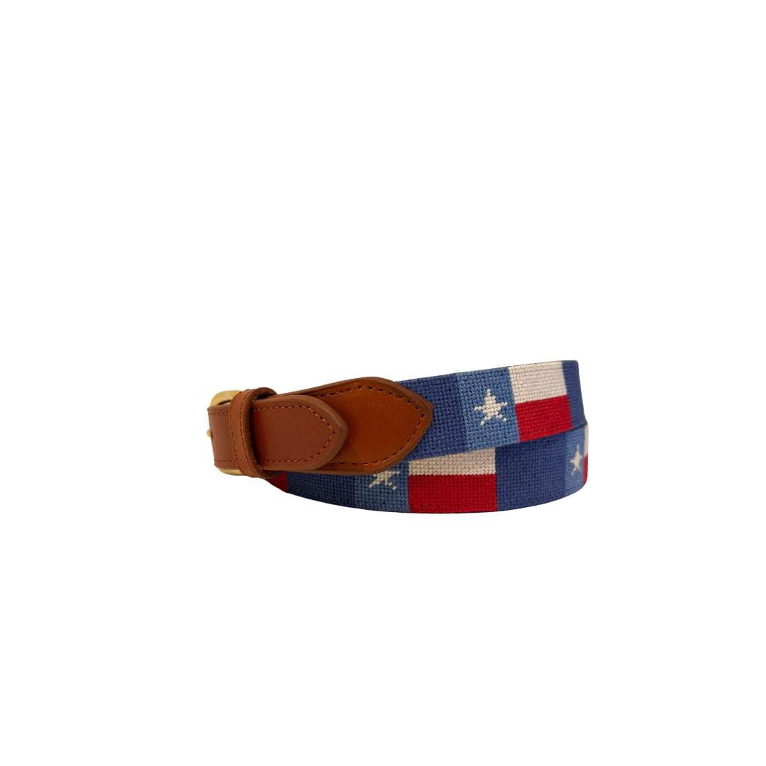 Needlepoint Belt- Texas Flag