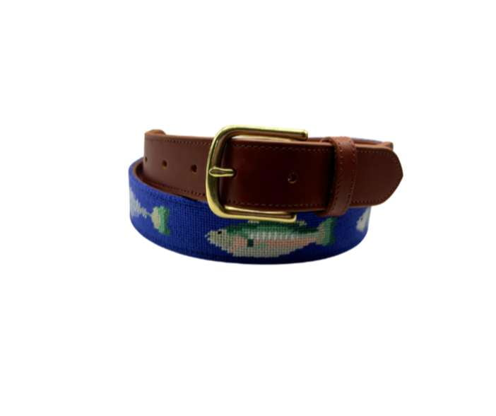 Fish Bone Needlepoint Belt