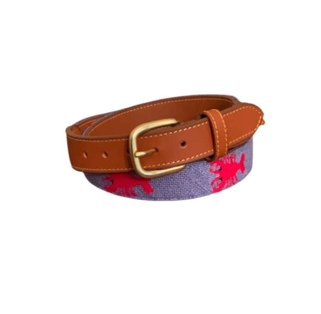 Needlepoint Belt- Lobster Design (Women / Young Adult)