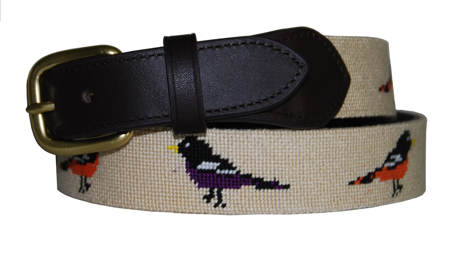 Bird Needlepoint Belt