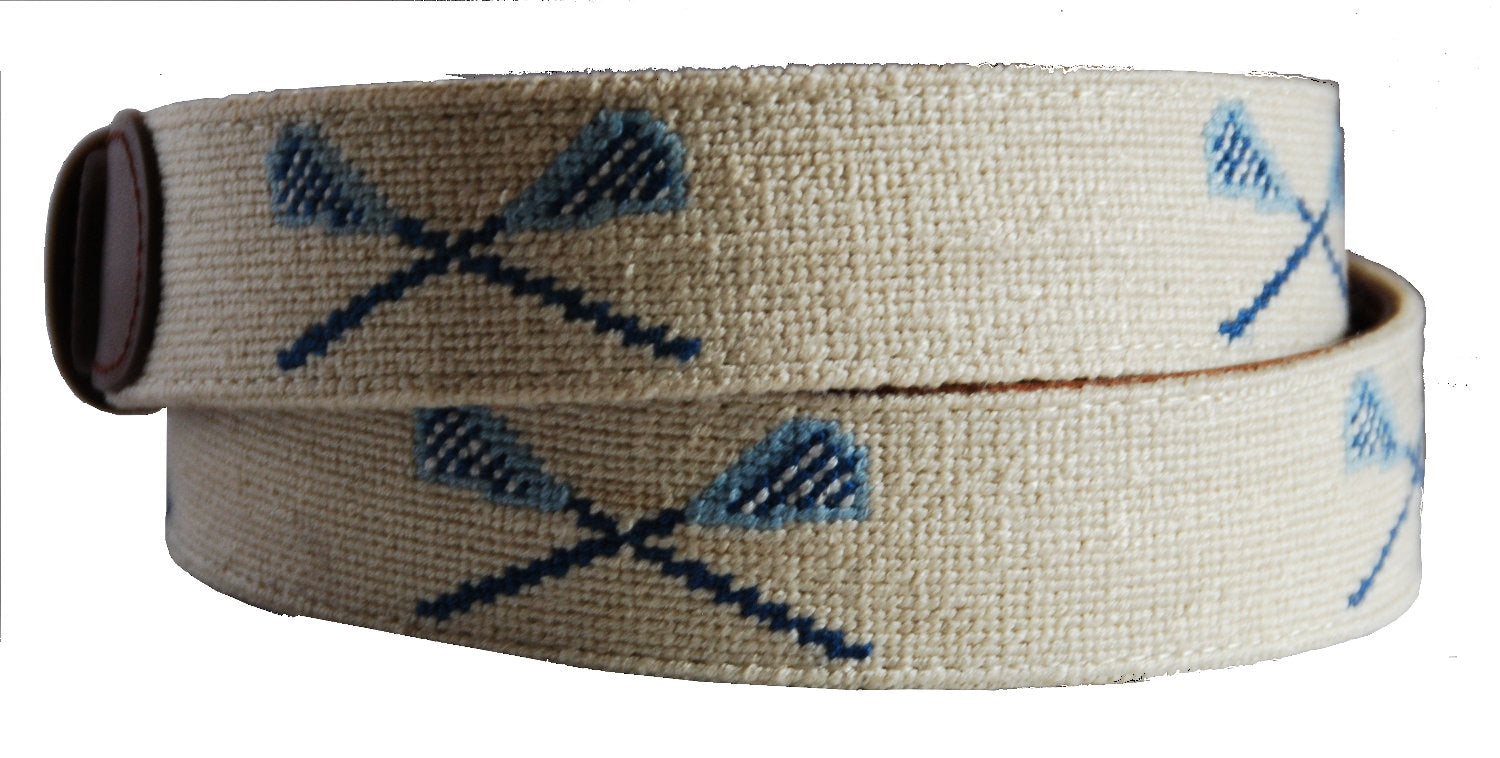 Lacrosse Needlepoint Belt for Young Adults