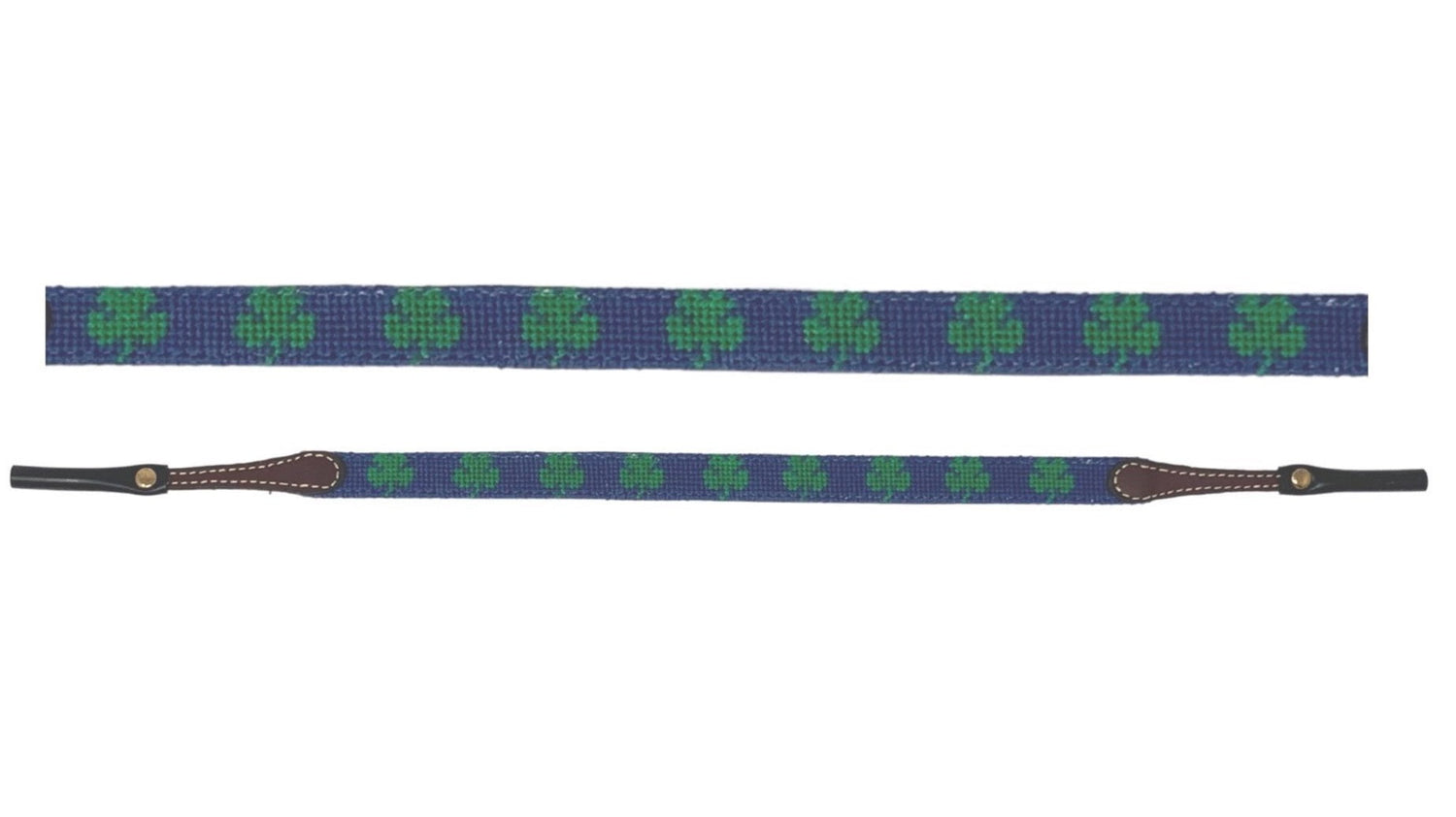 Needlepoint Sunglass Strap- Clover Design